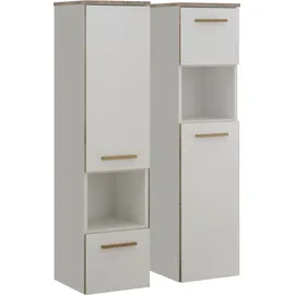 Saphir Quickset 931 Badschrank 30 x 122,5 x 33 cm Weiß