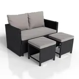 Juskys Jamaika Set 7-tlg. Schwarz/Grau