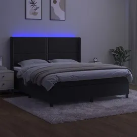vidaXL Boxspringbett 180 x 200 cm Schwarz