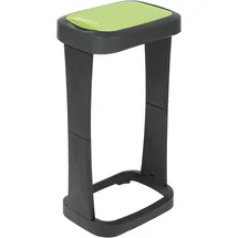 Rival 2x Rival Müllsackständer mit Schwingklappe anthrazit/grün 73x40x30cm, Abfalleimer, Grün, Schwarz
