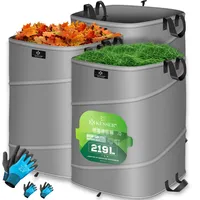 Kesser KESSER® Pop-Up-Gartensack Laubsack Gartenabfallsack inkl. Handschuhe Selbststehend mit