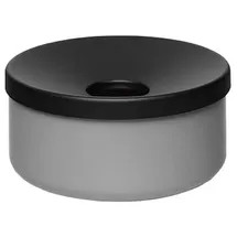 Proregal Robuster Tischascher HxBxT 8x15,5x15,5cm | Stahl Silber | Ascher Aschenbecher