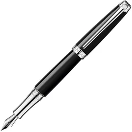 Caran d'Ache Füllhalter Léman Ebony Schwarz, silber, Feder:mittel (M),