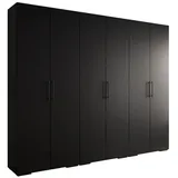 abiks möbel Drehtürenschrank INOVA 300 x 236,7 x 47 cm Schwarz