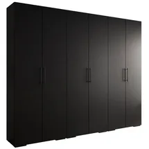 abiks möbel Drehtürenschrank INOVA 300 x 236,7 x 47 cm Schwarz