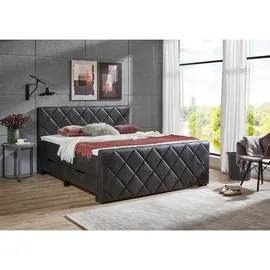 Möbel Kraft Boxspringbett 180 x 200 cm H3 Grau