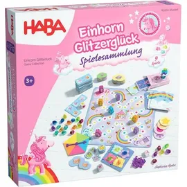 HABA 2012231001 - Einhorn Glitzerglück, Spielesammlung ab 3 Jahren
