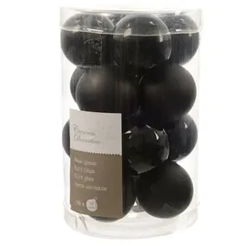 Kaemingk Weihnachtsbaumkugeln Glas Ø 3,5 cm 16 Stück schwarz