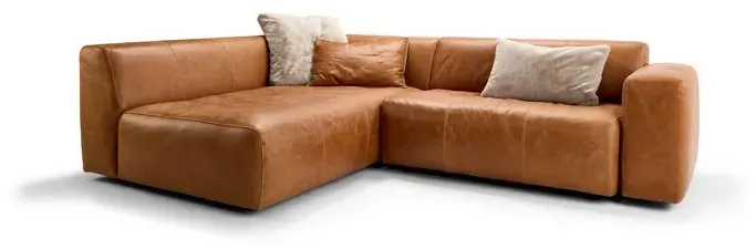 Bullfrog Ecksofa 1001 Camp Leder Gold Kupfer