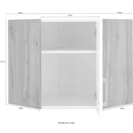 kochstation Eckhängeschrank KS-Colmar 60 x 60 x 57 cm Weiß