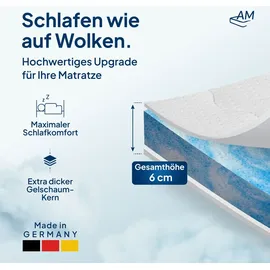 AM Qualitätsmatratzen Premium Gelschaum-Topper 140 x 190 cm
