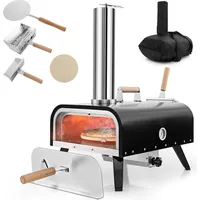 Costway Outdoor Pizzaofen tragbar, Pizza Ofen aus Edelstahl mit