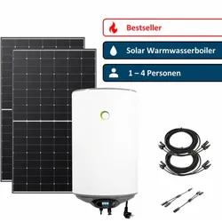 80L Hybridboiler-Set mit 860W Solarstrom zur Warmwasseraufbereitung