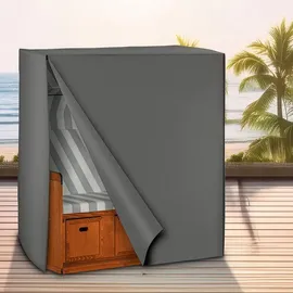 Tectake Schutzhülle für Strandkorb 120 x 80 x 145 cm Grau