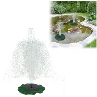 AUFUN Gartenbrunnen Solar Springbrunnen, Solarpumpe Gartenwasserpumpe grün