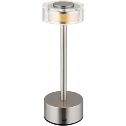 GLOBO LIGHTING LED Tischleuchte "SHIRA", silber (nickel matt), Lampen, variable Lichttemperatur von 2700 K bis 4000 K, LED Tischlampe LED Tischleuchte