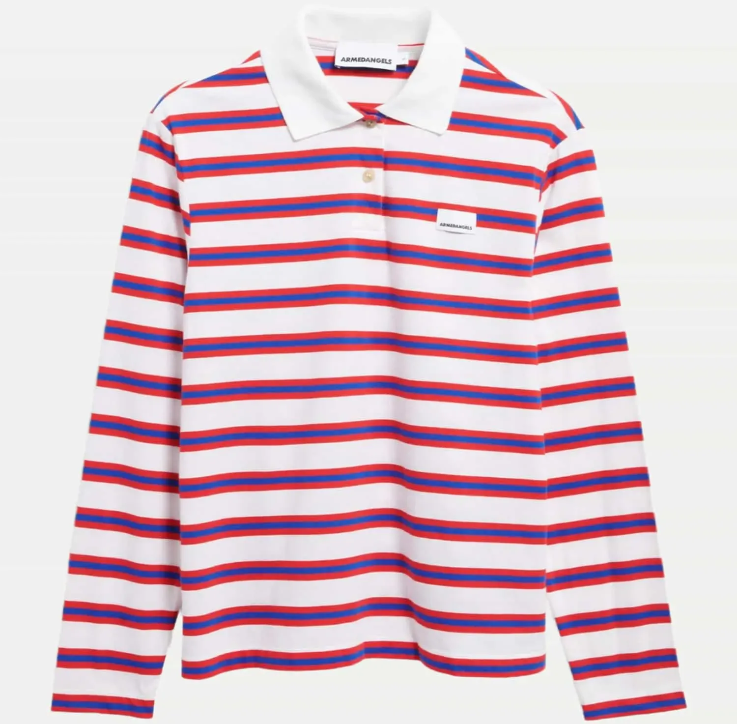 Gestreiftes Pololangarmshirt Mehrfarbig S