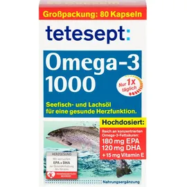 Tetesept Omega-3 1000 Kapseln 80 St.