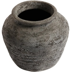 Muubs - Terracotta - Melancholia Krug, Ø 35 x 30 cm, schwarz metallic