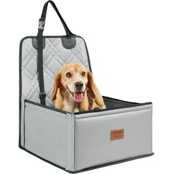 VEVOR Hunde Autositz Hunde Vordersitz Rückbank Hundesitz Auto 450x450x550mm Grau