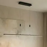 Pendelleuchte Lindby, Arneja, dimmbar, Schwarz, für Wohnzimmer, Metall, Modern - 120 - 3.5 - 2