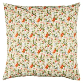ib laursen Kissenbezug Blumig 60 x 60 cm Orange/Rosa/Creme