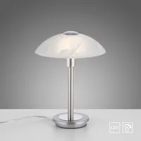 Paul Neuhaus Tischleuchte ENOVA, dimmbar, Glas in Alabaster Dekor,