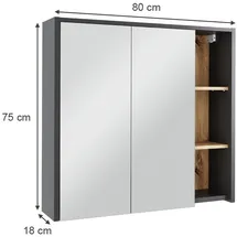 Vicco Spiegelschrank, Viola, 80 x 75 cm