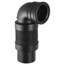 Geberit GE PE Anschlussbogen 90Gr für Wand-WC ausziehbar d90/90 Abgangsbogen