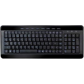 GeneralKeys USB Multimedia Tastatur Light Key DE schwarz
