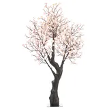Luminea LED-Deko-Kirschbaum rosa 200 cm 576 beleuchtete Blüten spritzwassergeschützt