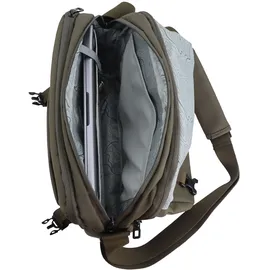 DISCOVERY Laptoptasche "Downtown", Gr. B/H/T: 12cm x 45cm x 28cm, grün (khaki), Kunstfaser, unifarben, Taschen Laptoptasche, aus rPet Polyester-Material