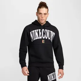 Nike Court Heritage Dri-FIT Fleece, Tennis Hoodie Herren T-Shirt, schwarz - US: XL
