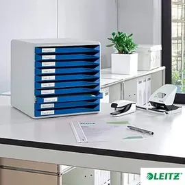 Leitz Schubladenbox 28,5 x 35,5 x 29 cm 10-tlg. blau