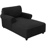 Rosnek Sofahusse Jacquard, Stretch, für Arm Chaise Lounge schwarz