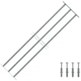 vidaXL Fenstergitter mit 3 Querstäben 1000-1500 Mm vidaXL