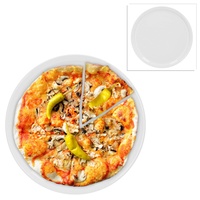 van Well 2-er Set italienische Pizzateller groß ø 30,5cm weiß – Porzellan XL Teller für Pizza & Pasta – Mikrowellen geeignet, spülmaschinenfest, gut stapelbar – Gastronomie- und zu Hause Geschirr