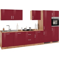 Held MÖBEL Küchenzeile »Tinnum«, ohne E-Geräte, Breite 360 cm, rot