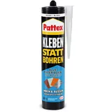 Pattex Montagekleber Kleben statt Bohren Innen & Außen 450 g Kartusche, weiß