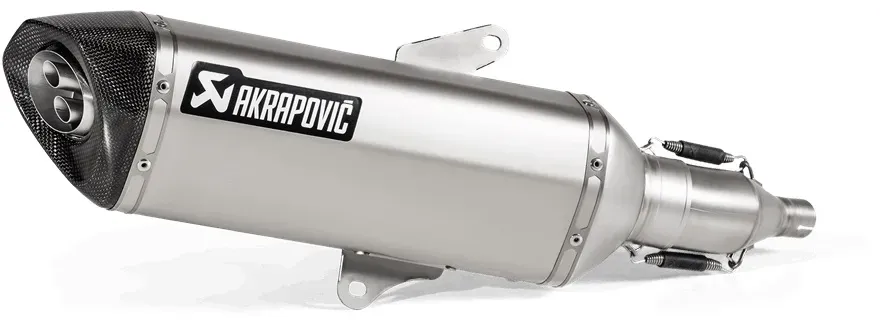 Akrapovic Slip-On Line Achterdemper, zilver