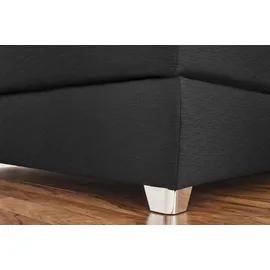Jockenhöfer Boxspringbett schwarz Flachgewebe Liegefläche B/L: ca. 90x200 cm & 180cm Breite