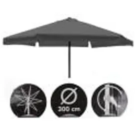 LINDER EXCLUSIV Sonnenschirm Ø 300 cm steingrau
