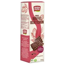 Rosengarten Dinkel-Waffelblättchen Zartbitterschokolade bio