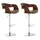 CLP 2er Set Barhocker Kingston Stoff walnuss/braun