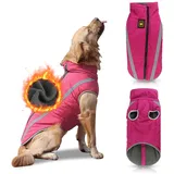 PETCUTE Hundemantel wasserdicht hundejacke für mittelgroße Hunde Warme hundemantel Fleece Grosse Hunde