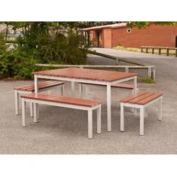 Gastronoble Enviro Outdoor Sitzbank In Walnuss Optik Kunstholz 105Cm