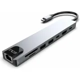 inca ITPC-7T Schnittstellen-Hub USB Typ-C 1000 Mbit/s Aluminium