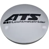 1X ATS Nabendeckel 60mm Silber (N23) Logo Schwarz - Original Felgendeckel/Nabenkappe/Hubcap