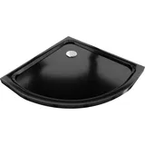 Mexen Flat Halbkreis-Duschwanne slim 90 x 90 cm, schwarz, Siphon chrom - 41709090