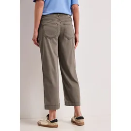 STREET ONE Wide Leg Jeans mit Gürteldetail Brown wash, 26, Länge 26, braun